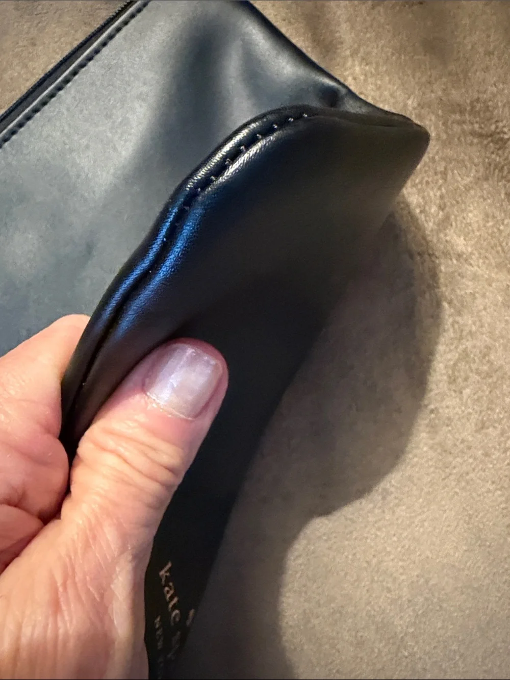 Pop, Fizz, Clink! Kate Spade Black Zippered Pouch